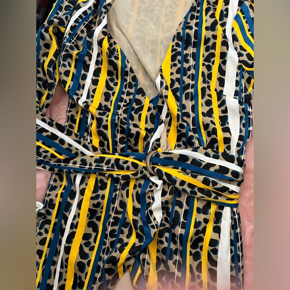 House of Harlow 1960 x REVOLVE Priscilla Dress in Yellow Leopard Stripe - Picture 7 of 9